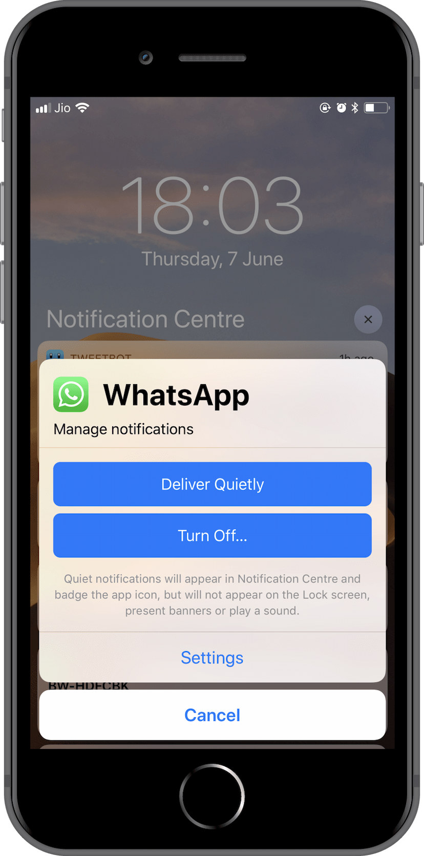 Notifications in iOS 12