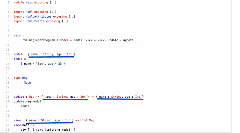code without type alias