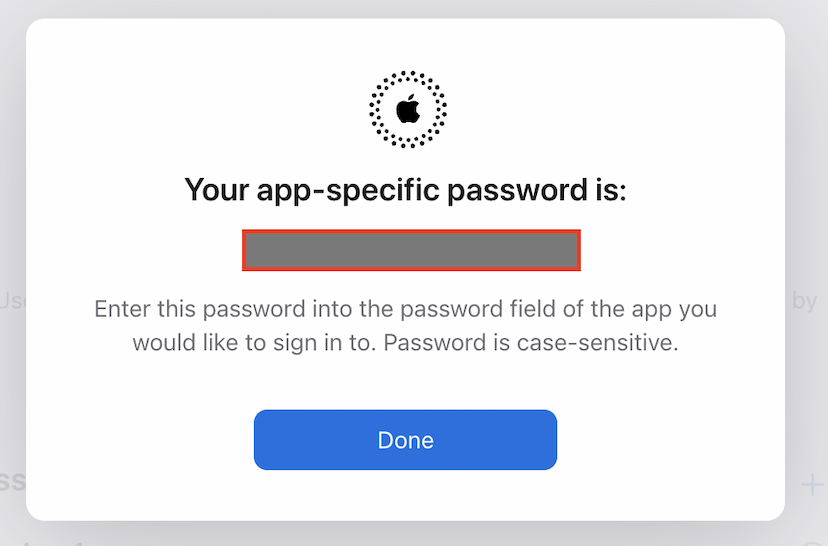 app specific password 2