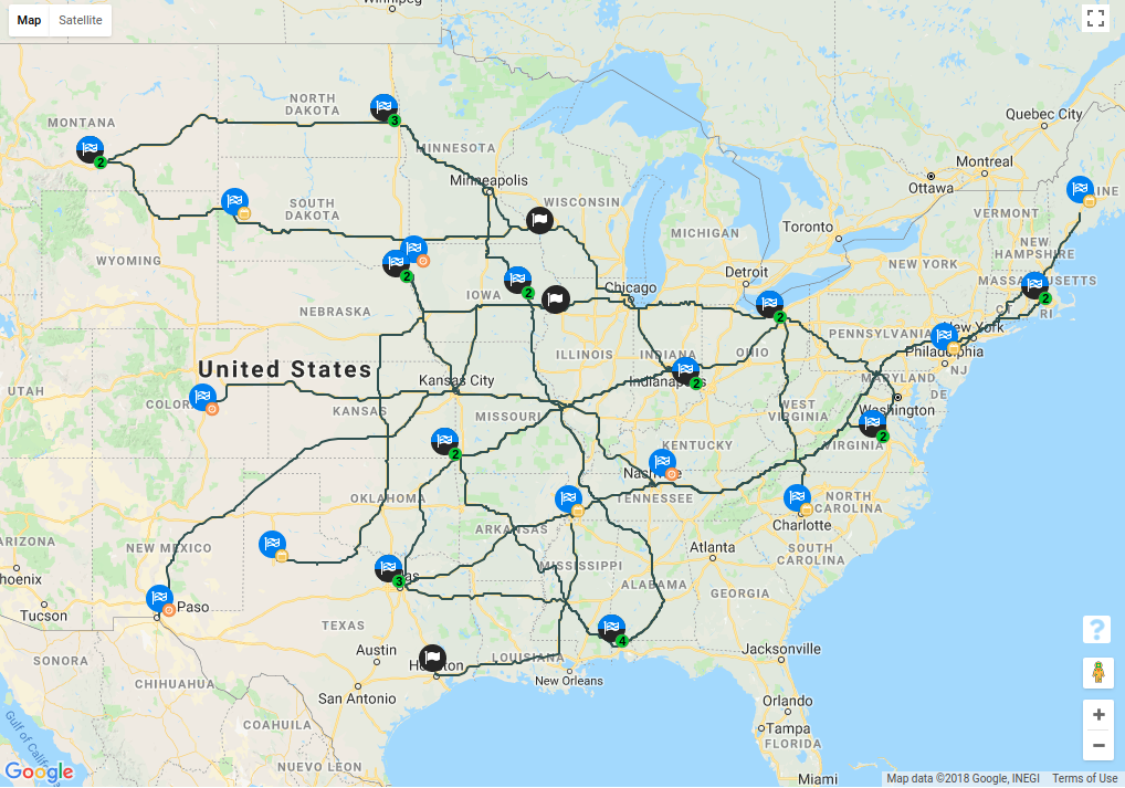 Bspline routes