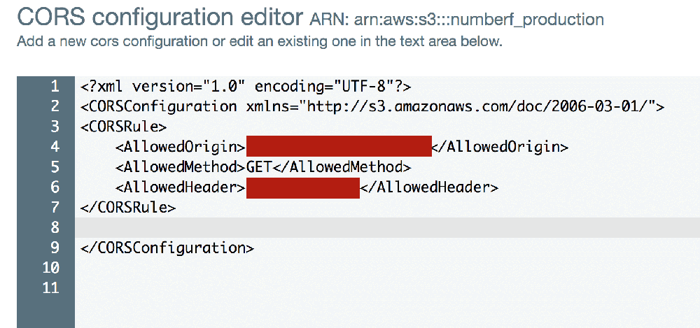 s3 cors configuration