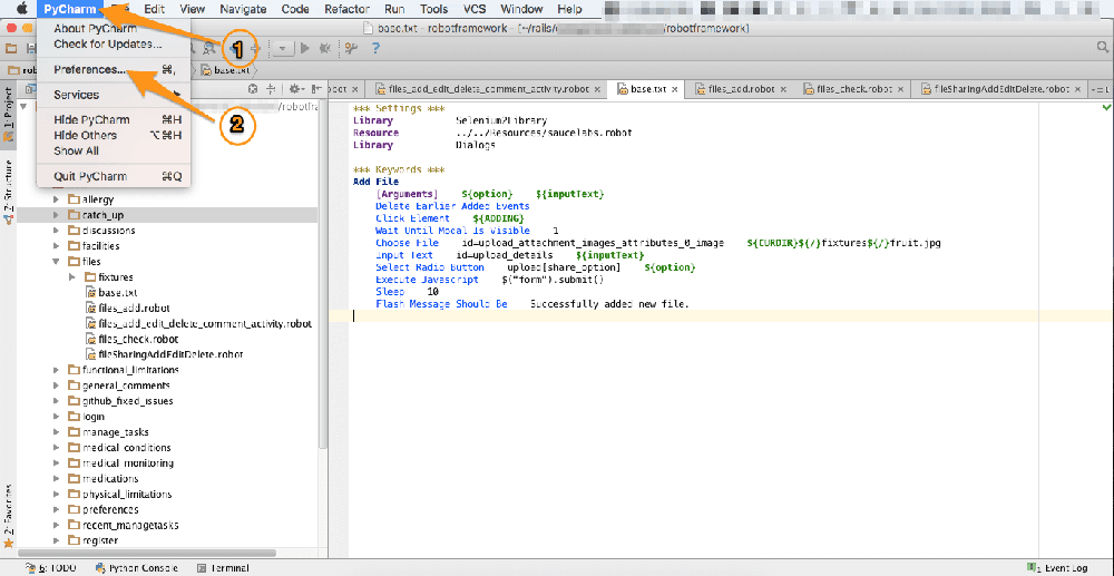 pycharm robot 1