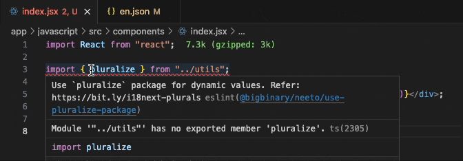 use-pluralize-package rule