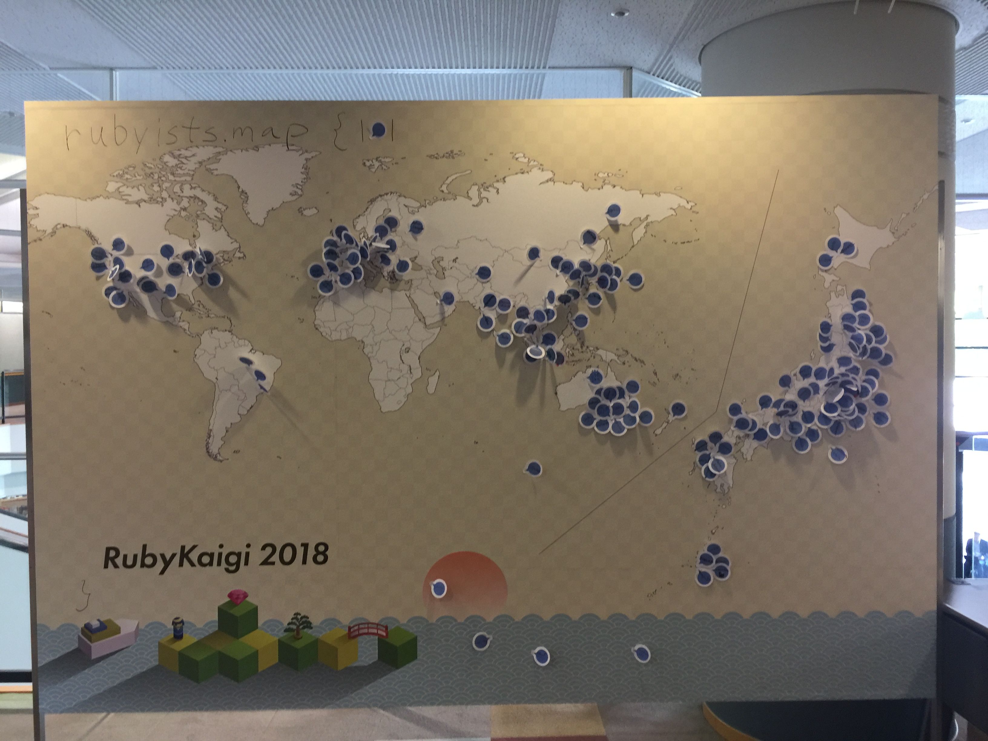 World map of all attendees