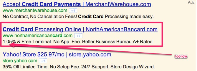 Screenshot - Advertisements on Google.com by services