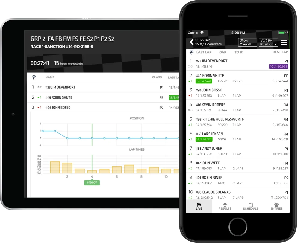RaceHero: Live races